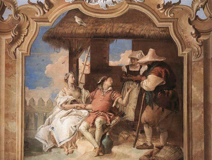 TIEPOLO, Giovanni Domenico Angelica and Medoro with the Shepherds oil painting picture